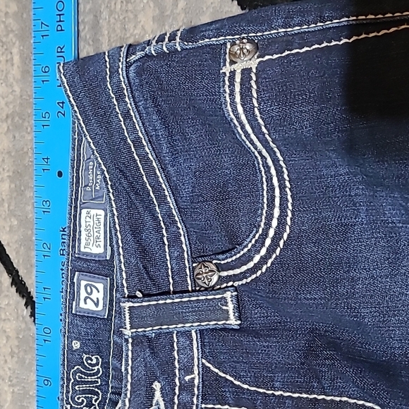 MISS ME BLING STUDDED STRAIGHT DENIM JEAN - Picture 7 of 14